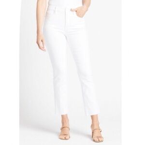 Good American | Good Straight Raw Hem  Jeans | White | Size 14